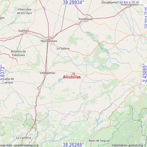 Alcubillas on map
