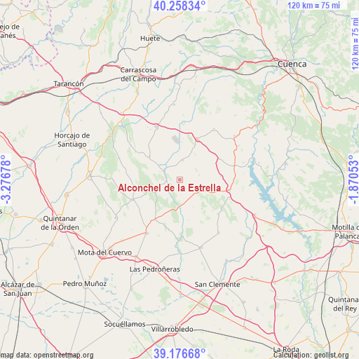 Alconchel de la Estrella on map