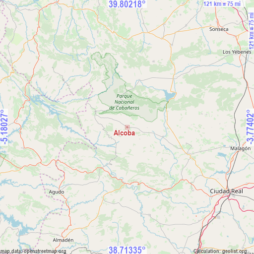 Alcoba on map