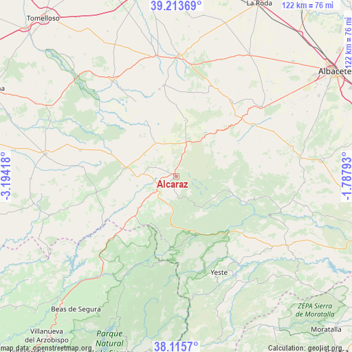 Alcaraz on map