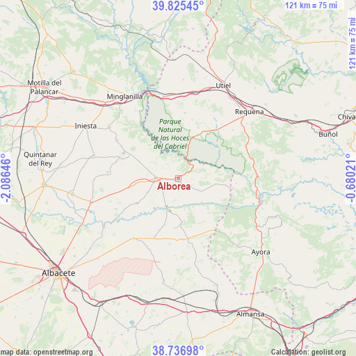 Alborea on map