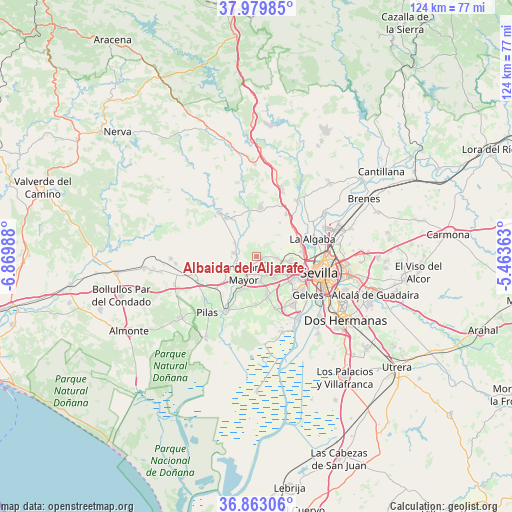 Albaida del Aljarafe on map