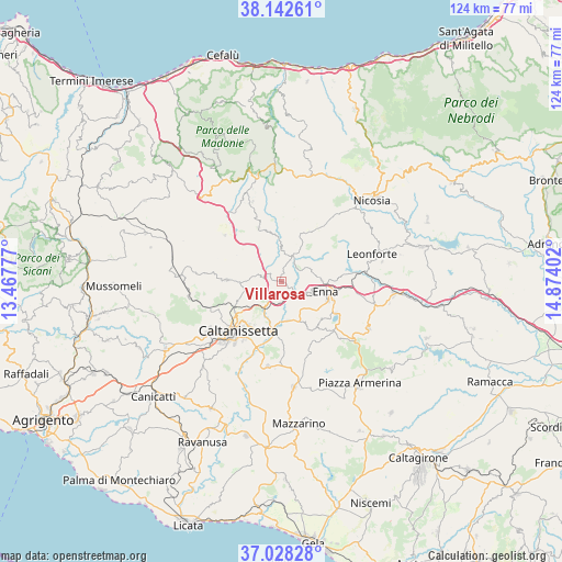 Villarosa on map