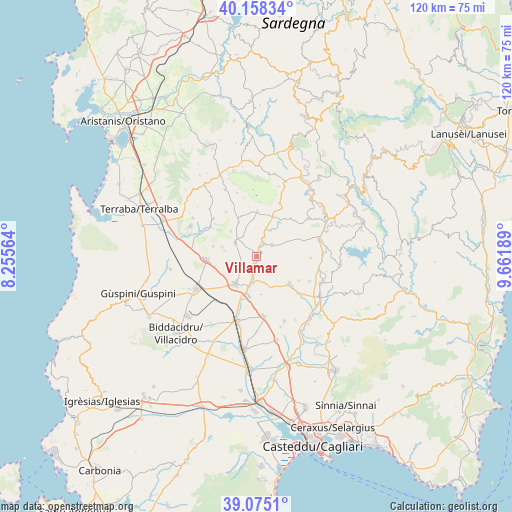 Villamar on map