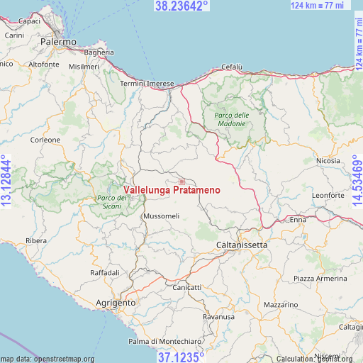 Vallelunga Pratameno on map