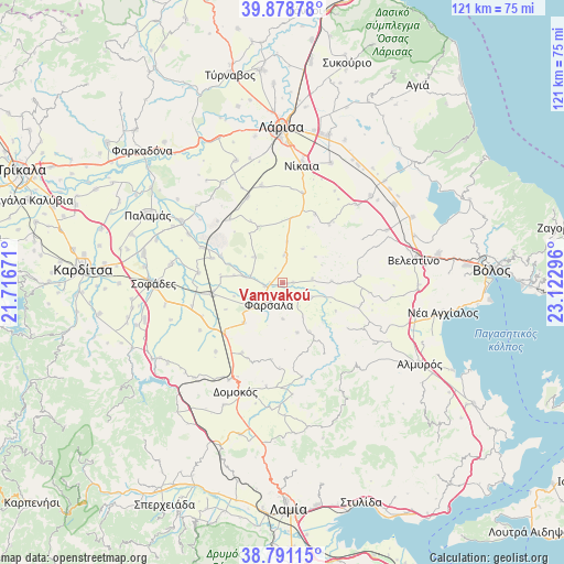 Vamvakoú on map