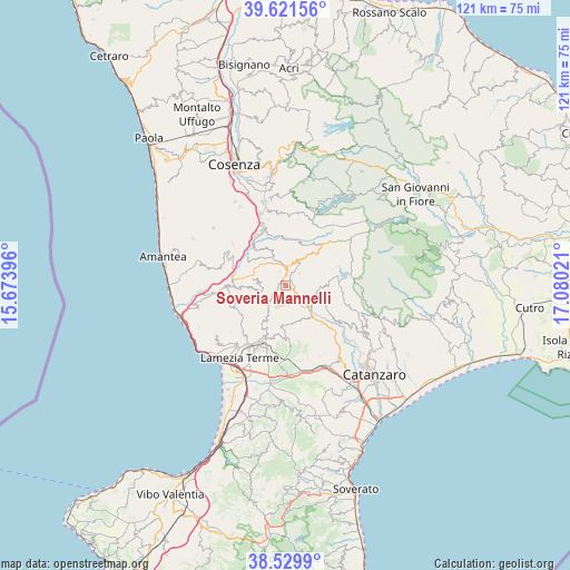 Soveria Mannelli on map