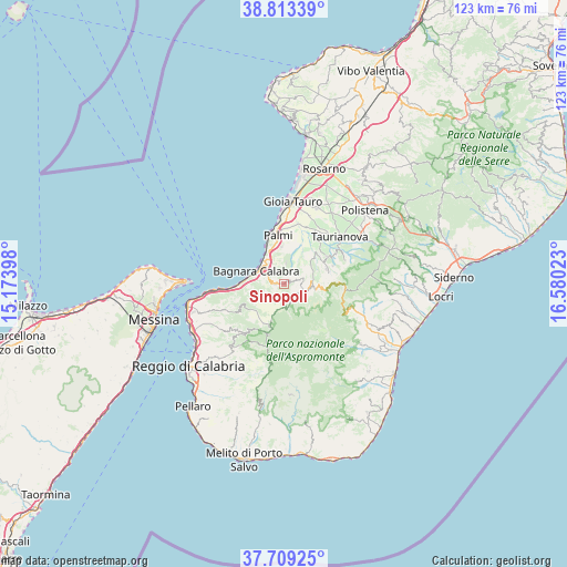 Sinopoli on map