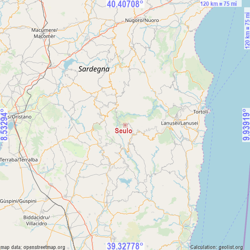 Seulo on map