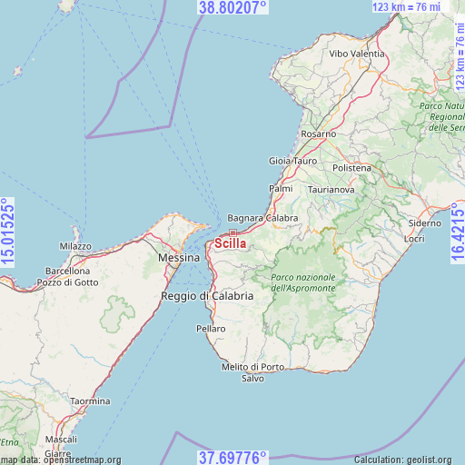 Scilla on map