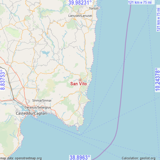 San Vito on map