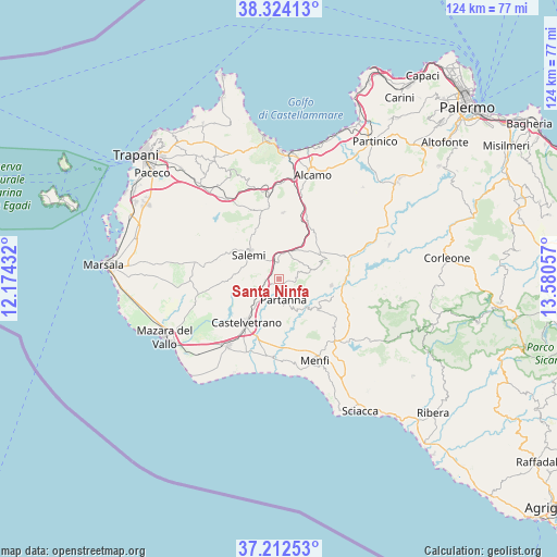 Santa Ninfa on map