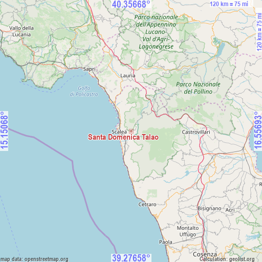 Santa Domenica Talao on map