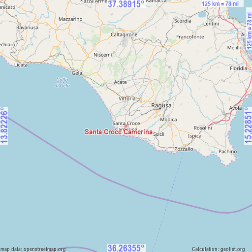 Santa Croce Camerina on map