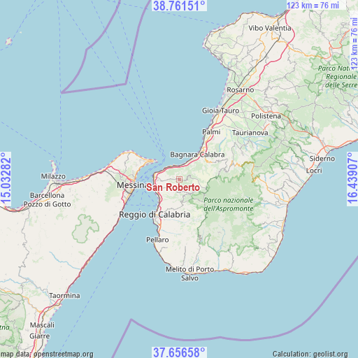 San Roberto on map