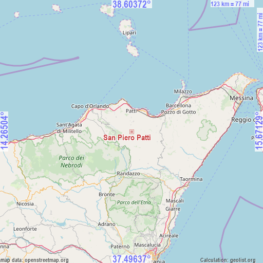 San Piero Patti on map