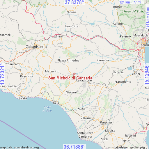 San Michele di Ganzaria on map