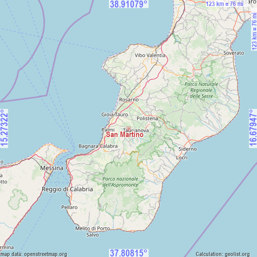 San Martino on map