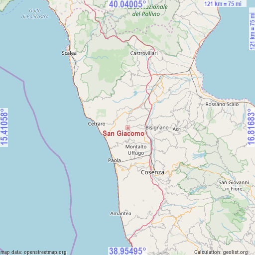 San Giacomo on map