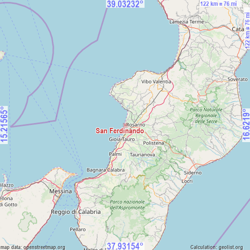 San Ferdinando on map