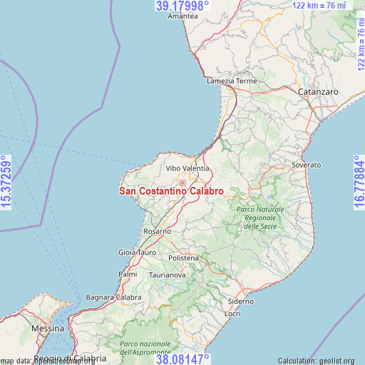 San Costantino Calabro on map