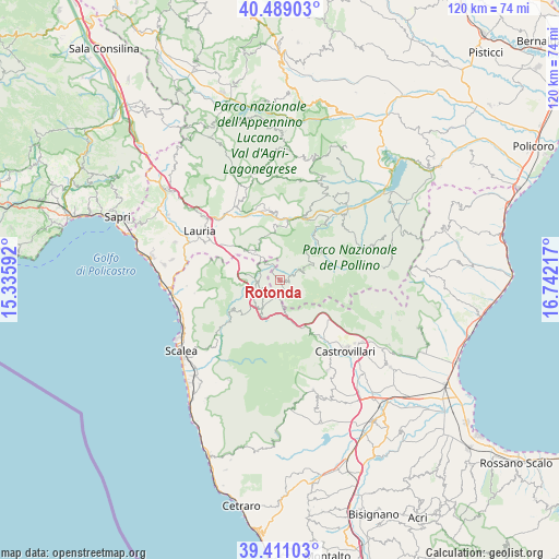 Rotonda on map