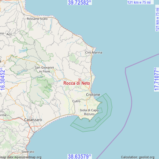 Rocca di Neto on map
