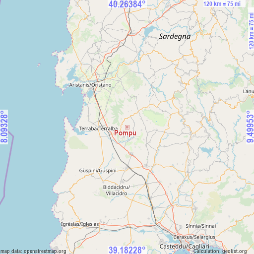 Pompu on map