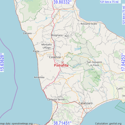 Pietrafitta on map