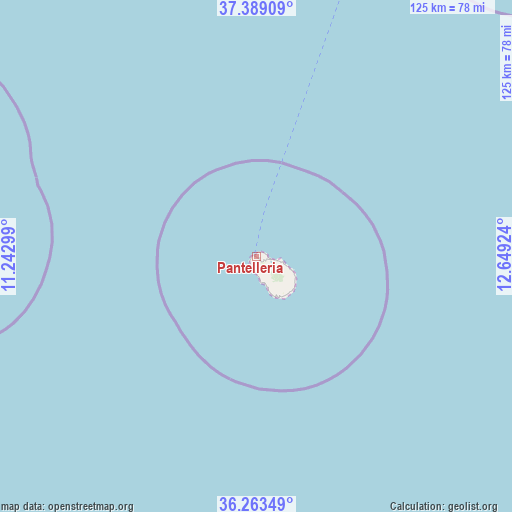 Pantelleria on map