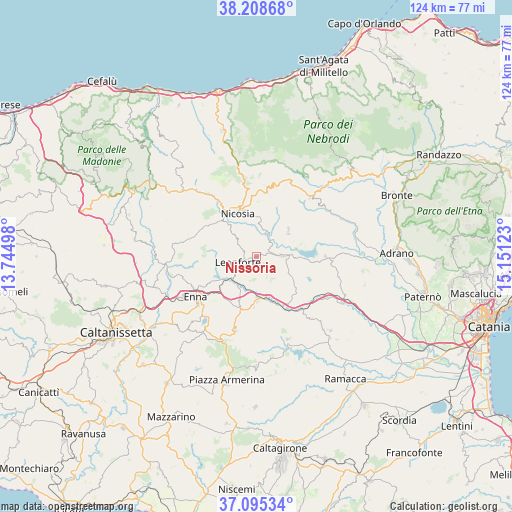Nissoria on map