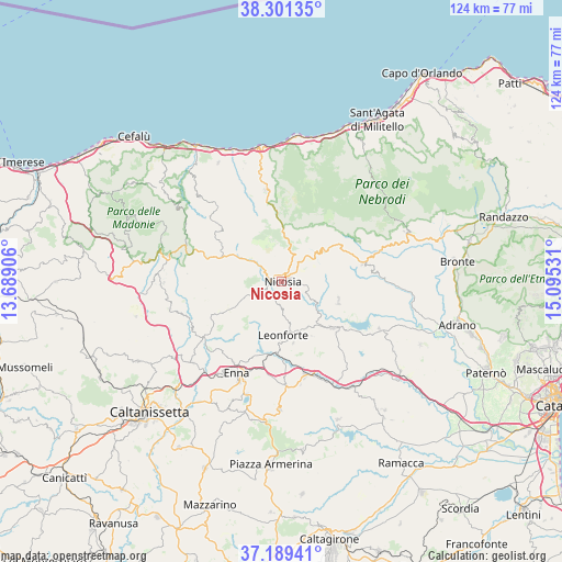 Nicosia on map