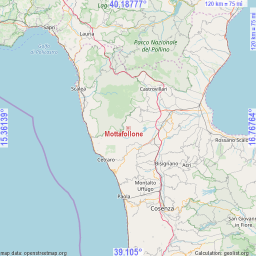 Mottafollone on map