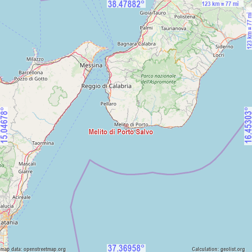 Melito di Porto Salvo on map