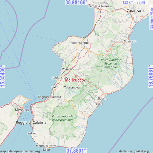 Melicucco on map