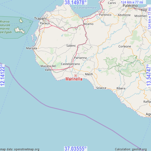 Marinella on map