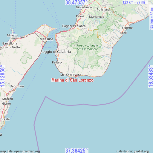 Marina di San Lorenzo on map