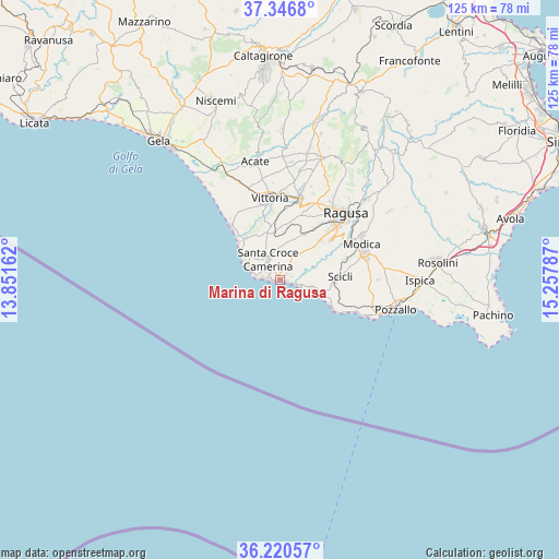 Marina di Ragusa on map