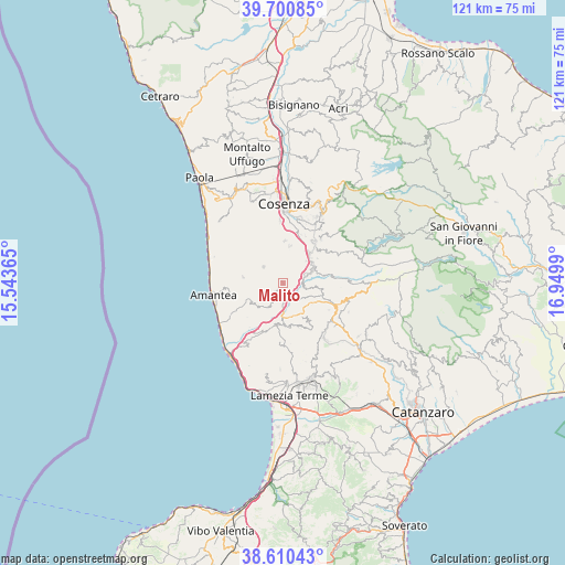 Malito on map