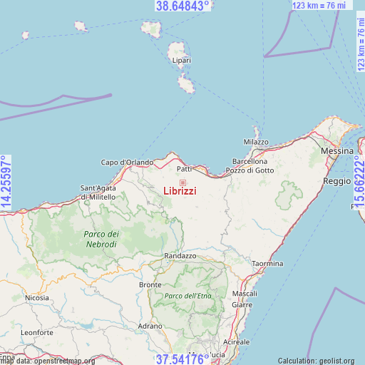 Librizzi on map