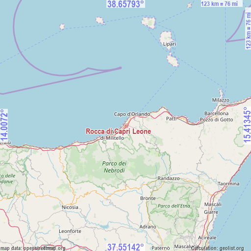 Rocca di Capri Leone on map