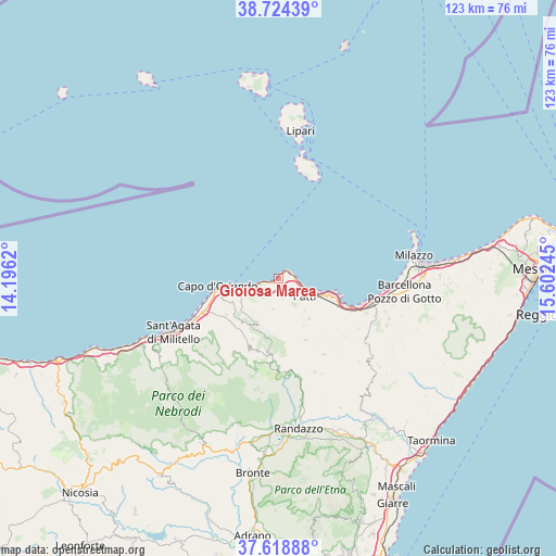 Gioiosa Marea on map