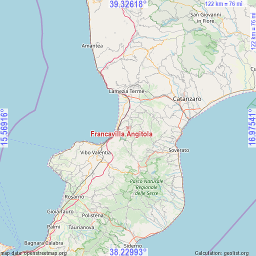 Francavilla Angitola on map