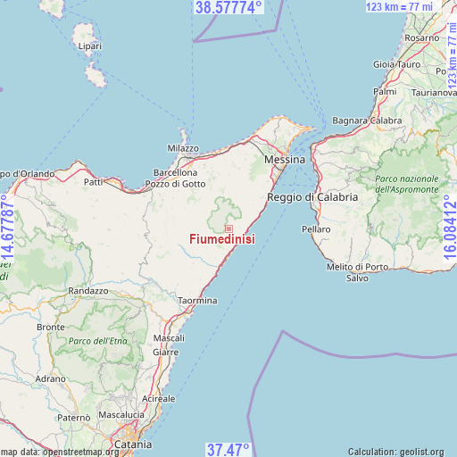 Fiumedinisi on map