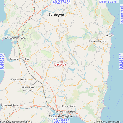 Escolca on map