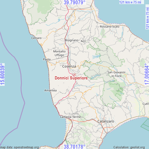 Donnici Superiore on map