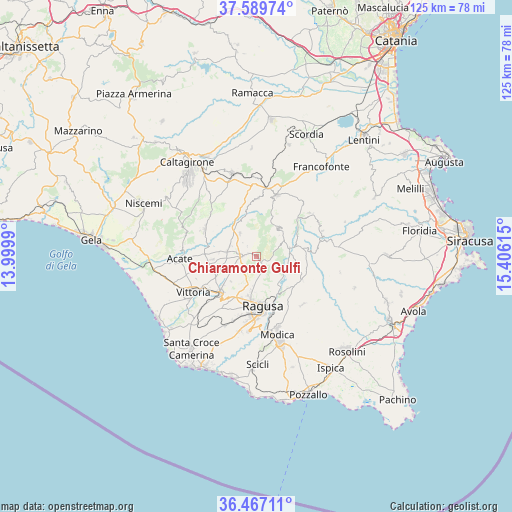 Chiaramonte Gulfi on map