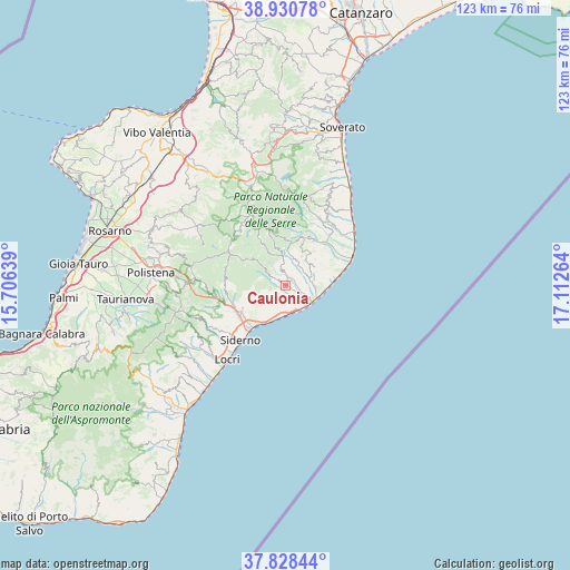 Caulonia on map