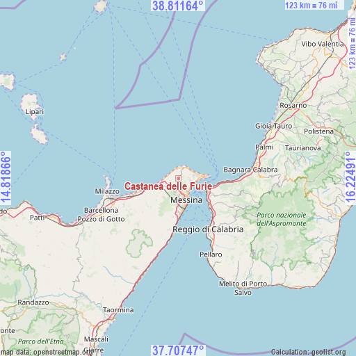 Castanea delle Furie on map