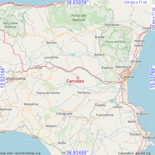 Carrubbo on map